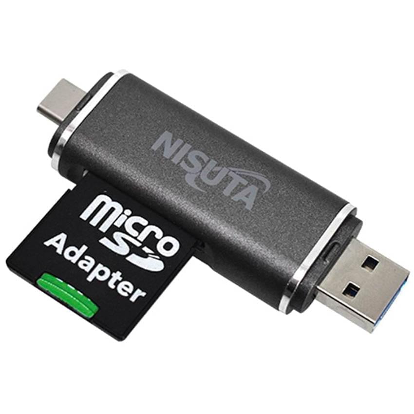 Lector Tarjeta Sd-Microsd Tipo C 3.1-Microubs-Usb Nisuta Ns-Cruc2